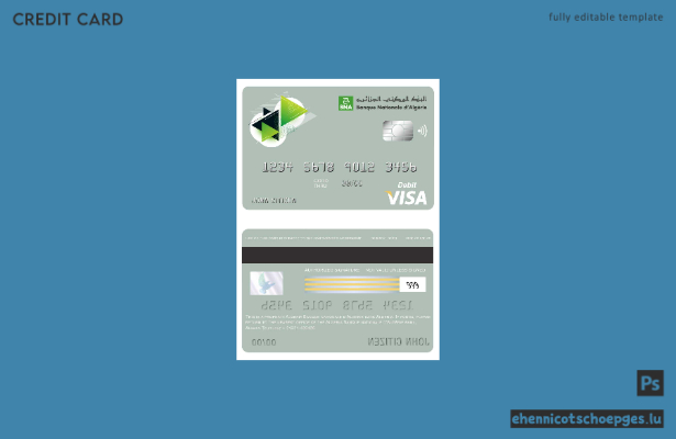 Vorschau einer Visa-Karte der algerischen Nationalbank (BNA)